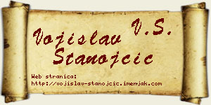 Vojislav Stanojčić vizit kartica